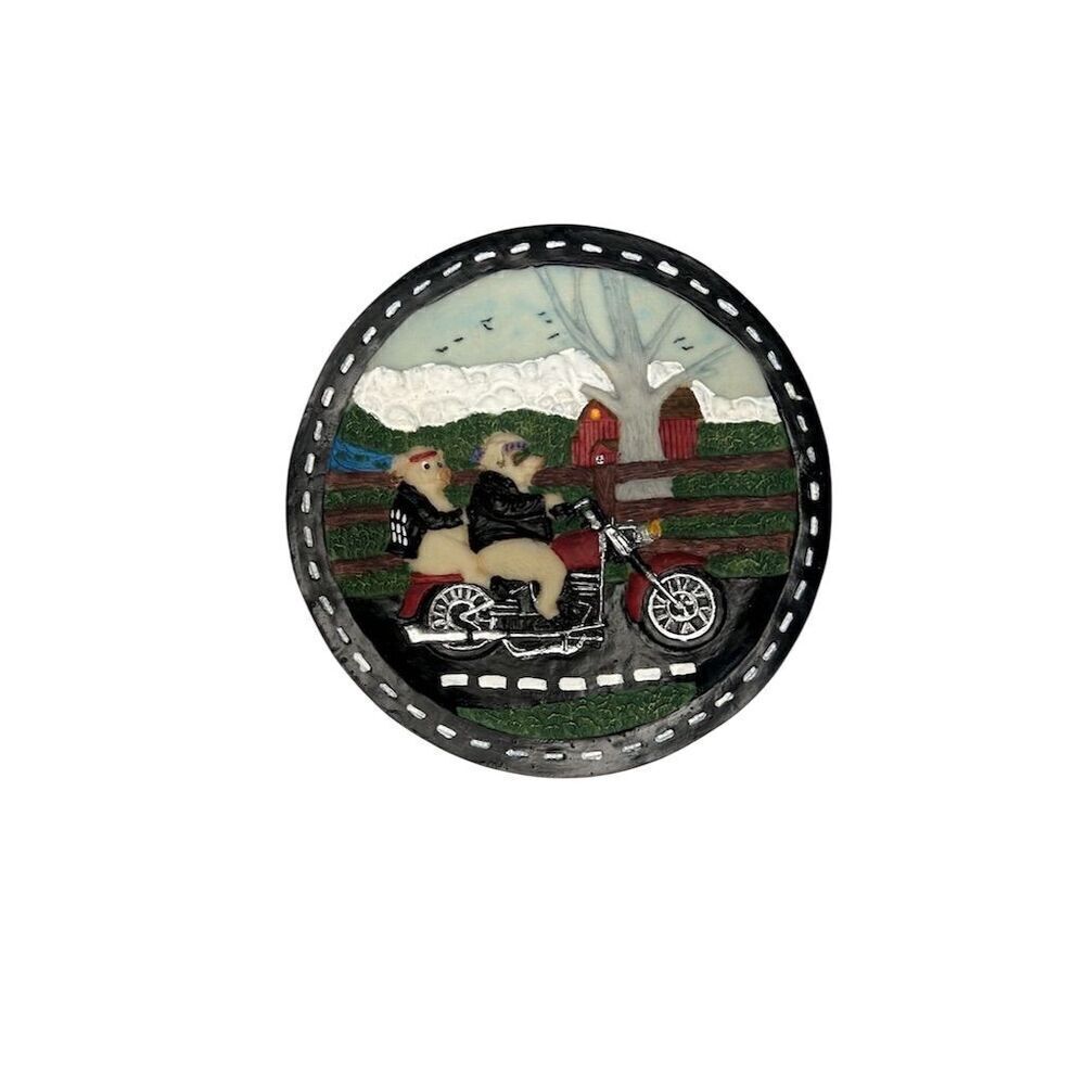 "Hogs on a Hog" Collector Plate Motorcycle Design